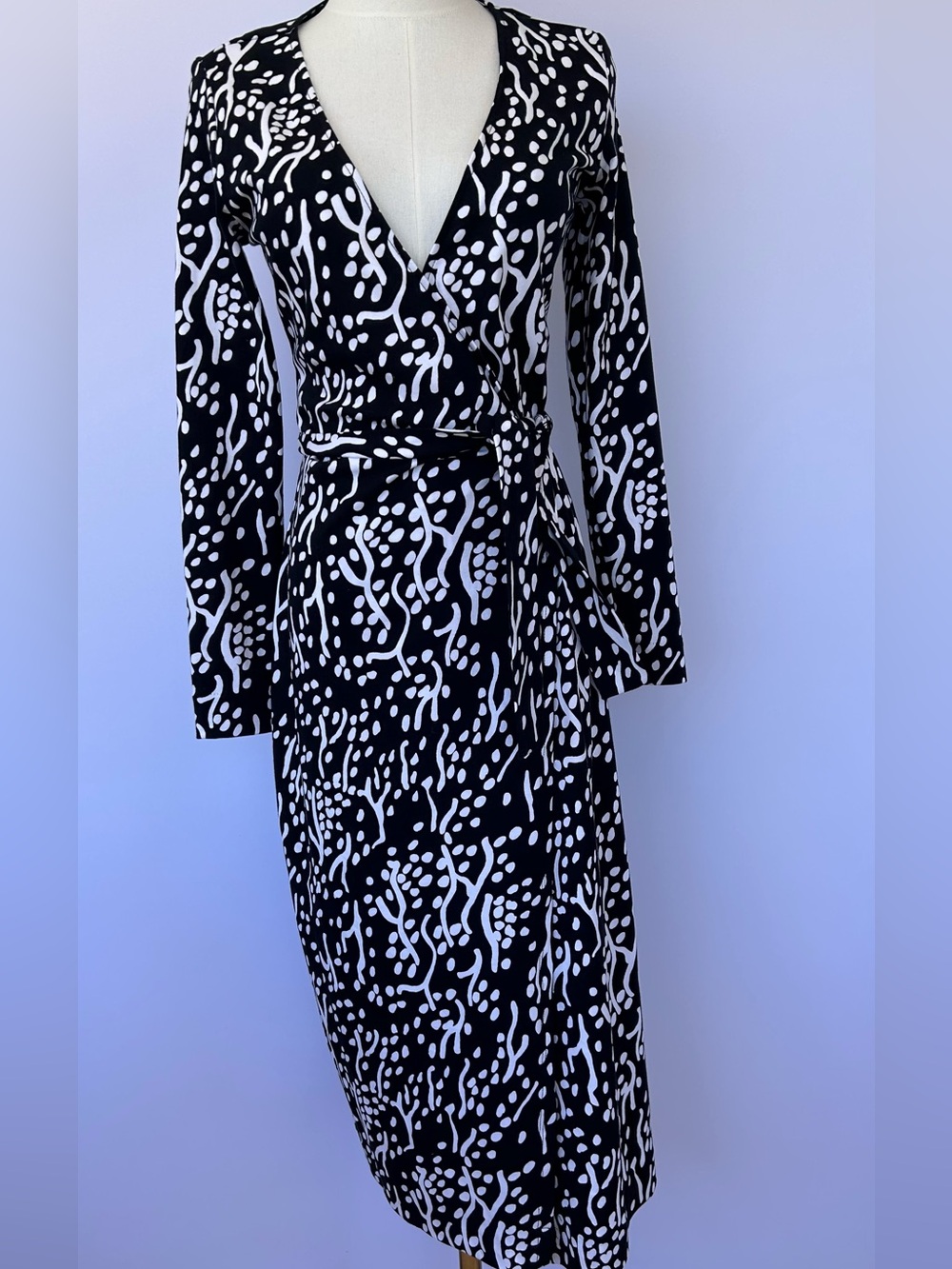 Diane von Furstenberg x Target Women’s Sea Spots Wrap Dress Black & White XS